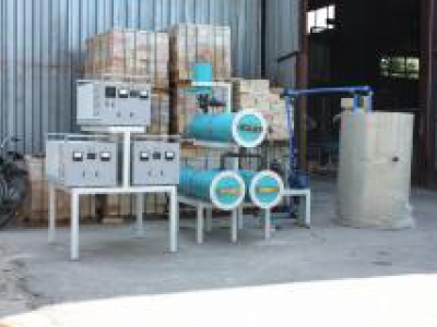 Stacja do elektrolizy blokowa do dezynfekcji wody podchlorynu sodu "Пламя-2" wydajnościom 80 kg aktywnego chloru do doby