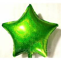 Шар w formie gwiazdy галогенный, zielonego koloru
