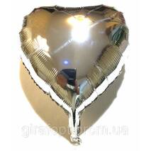Шар w formie serca "Jednotonowe" srebro (B0296)