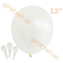Lateksy balony (metalik), biały (12″, 2.8 grama)