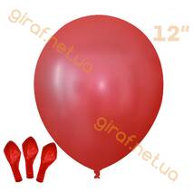 Lateksy balony (metalik), czerwienny (12″, 2.8 grama)