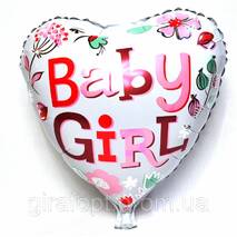 Фольгированный kula w formie serca Baby Girl