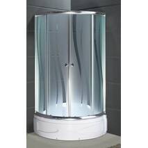 Prysznicowa kabina półokrągła BADICO SAN 1021 Rola 100х100х200 z podstawką i syfonem