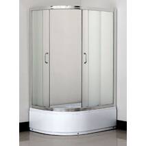 Prysznicowa kabina asymetryczna BADICO SAN 1115 Fabric prawostronna 115х85х195 z podstawką i syfonem