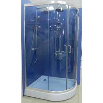 Prysznicowa kabina asymetryczna BADICO SAN 1015 Fabric lewostronna 115х85х195 z podstawką i syfonem