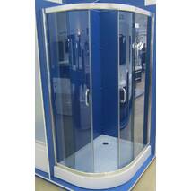 Prysznicowa kabina asymetryczna BADICO SAN 1015 Fabric prawostronna 115х85х195 z podstawką i syfonem