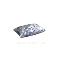 Uliczna tkanka z dużymi tropikalnymi liśćmi niebiesko - błękitnego koloru 160см 84641v5