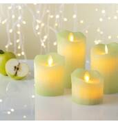 Świece woskowe LED o zapachu jabłka