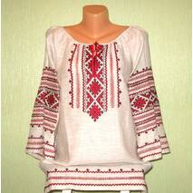 Koszula haftowana damska w stylu ukraińskim na lnu