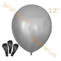 Lateksy balony (metalik), srebro (12″, 2.8 grama)
