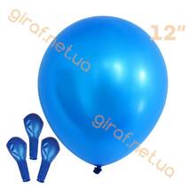Lateksy balony (metalik), niebieski (12″, 2.8 grama)