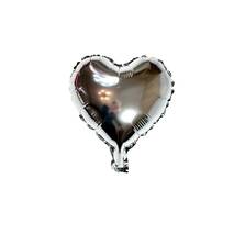 Balon dla decorumu 10″ pod postacią serca, srebro (metalik)