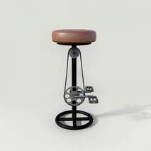 Krzeslo barowe metalowe Rower