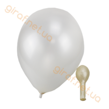 Lateksy balony (metalik), biały (10″, 2.2 grama)