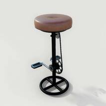 Krzeslo barowe metalowe Rower