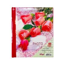 Fotoalbum na 20 magnetycznych listów "Rozy" na różowym (kwiatowa seria)