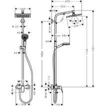 Prysznicowy system dla kąpieli CromettaE 240 1jet Showerpipe z jedendźwignią mieszarką, chrom