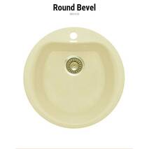 Okrągłe kuchenne mycie Granitika Round Bevel RB515120 krem 51х51х20