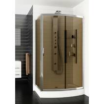 Asymetryczna prysznicowa kabina Aquaform SERENGETI z brunatnym szkłem 1200x900x2100