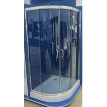 Prysznicowa kabina asymetryczna BADICO SAN 1015 Grey prawostronna 115х85х195 z podstawką i syfonem