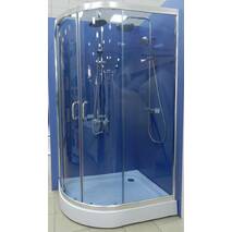 Prysznicowa kabina asymetryczna BADICO SAN 1015 Square prawostronna 115х85х195 z podstawką i syfonem