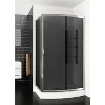 Asymetryczna prysznicowa kabina Aquaform SERENGETI z grafitowym szkłem 1200x900x2100