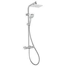 Prysznicowy system dla kąpieli MySelect Showerpipe 240 z cieplarką, biały/chrom