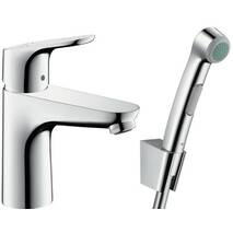 Mieszarka dla umywalki Hansgrohe Focus 100 z higienicznym natryskem - 31927000