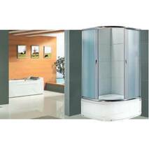 Prysznicowa kabina półokrągła BADICO SAN 9021 Square 90х90х195 z podstawką i syfonem