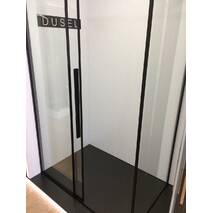 Prysznicowa prostokątna kabina Dusel™ DL - 191/195 black matt 120х80х190, przejrzysta