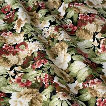 Dekoracyjna tkanka gęsty kwiatowy принт пион beżowy 180см teflon 88354v1