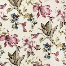 Dekoracyjna tkanka różowe kolibry zapylające kwiaty z teflonem 81372v38
