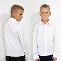 Koszula jest biała dla chłopaczka od 122 do 152 wzrost z długim rękawem