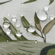 Dekoracyjna tkanka z teflonem impregnowaniem tropikalne liście zielonego koloru 180см Turcja 88312v3