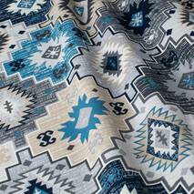 Dekoracyjna tkanka mozaiki szaro - błękitna Turcja teflon 88276v12