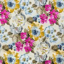 Dekoracyjna tkanka kwiaty są żółte niebieskie różowe białe z teflonem impregnowaniem Turcja 87903v3