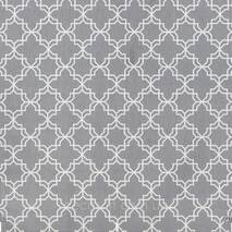 Dekoracyjna tkanka biały geometryczny wzór na szarym Turcja 87912v2