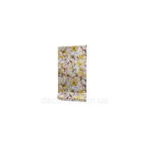 Dekoracyjna tkanka żółte kwiaty na białym tle  Hiszpania 87876v5