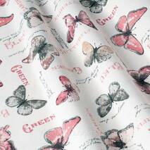 Dekoracyjna tkanka motyla różowe  180см teflon 88144v17