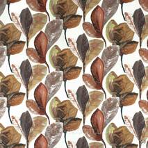 Dekoracyjna tkanka liście są duże brunatne akwarela Hiszpania 280см 88096v7