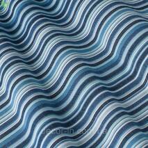Uliczna tkanka prążkowana z niebieskimi i błękitnymi paskami akryl Hiszpania 83412v3