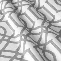 Dekoracyjna tkanka szary wzór na białym tle bawełna 280см 84667v4