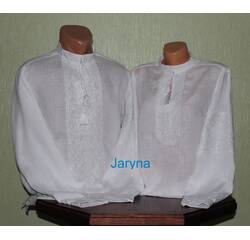 ekskluzywny biały koszuli parne . haft wykonany ręcznej