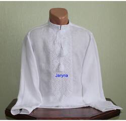ekskluzywn białe koszule męski. haft wykonany ręcznej