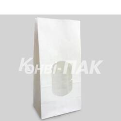 Biała torebka papierowa z okienkiem
