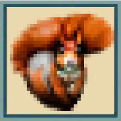  Ikony dla strony internetowej: Wiewiórka 36х36 (pixel-art, photoshop)