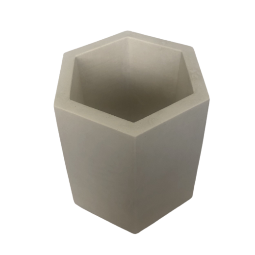 Hexa. Silikonowa forma kubka z gipsu, cementu, parafiny.