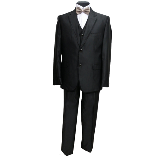 Męski garnitur trójka West - Fashion model 694 czarny