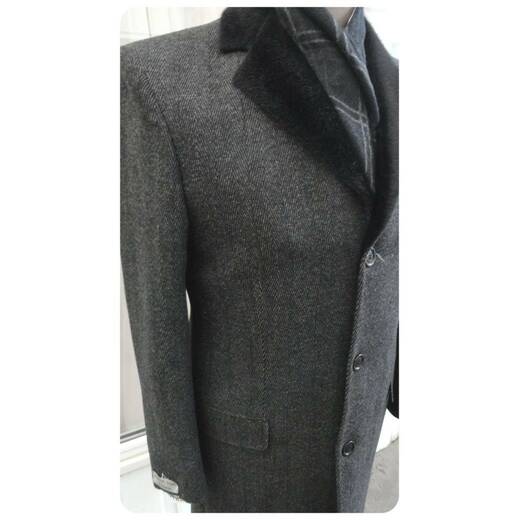 Palto jest męskie ogacone West - Fashion model UM - 05 - grey