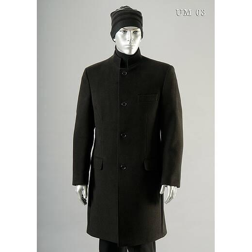 Palto męskie "West-Fashion" model UM - 03 z futerkowym kołnierzem